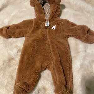 Carter's Brown Fleece Bear Bodysuit